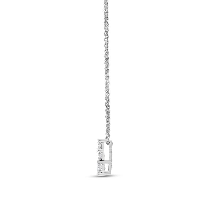 Lab Grown Three-Stone Diamond Pendant in 14K White Gold &#40;1 ct. tw.&#41; – Image 2 of 3