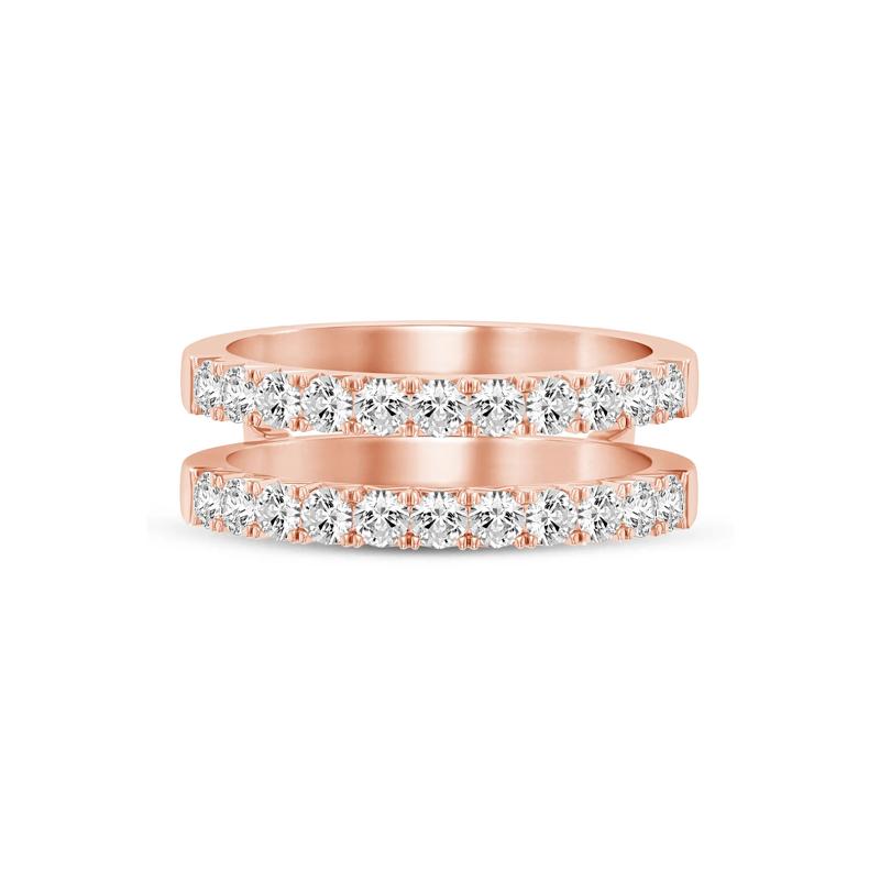Lab Grown Diamond French Pav&eacute; Ring Enhancer in 14K Rose Gold &#40;1 ct. tw.&#41;  – Image 1 of 3