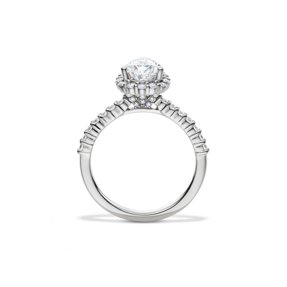 Lab Grown Diamond Pear-Shaped Halo Engagement Ring in 14K White Gold (1 3/4 ct. tw.) – Image 2 of 5