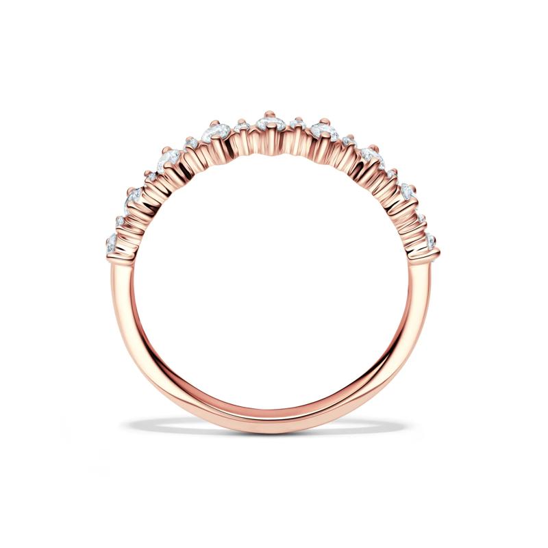 Lab grown Diamond Prong Stack Band in 10K Rose Gold &#40;1/4 ct. tw.&#41; – Image 2 of 4