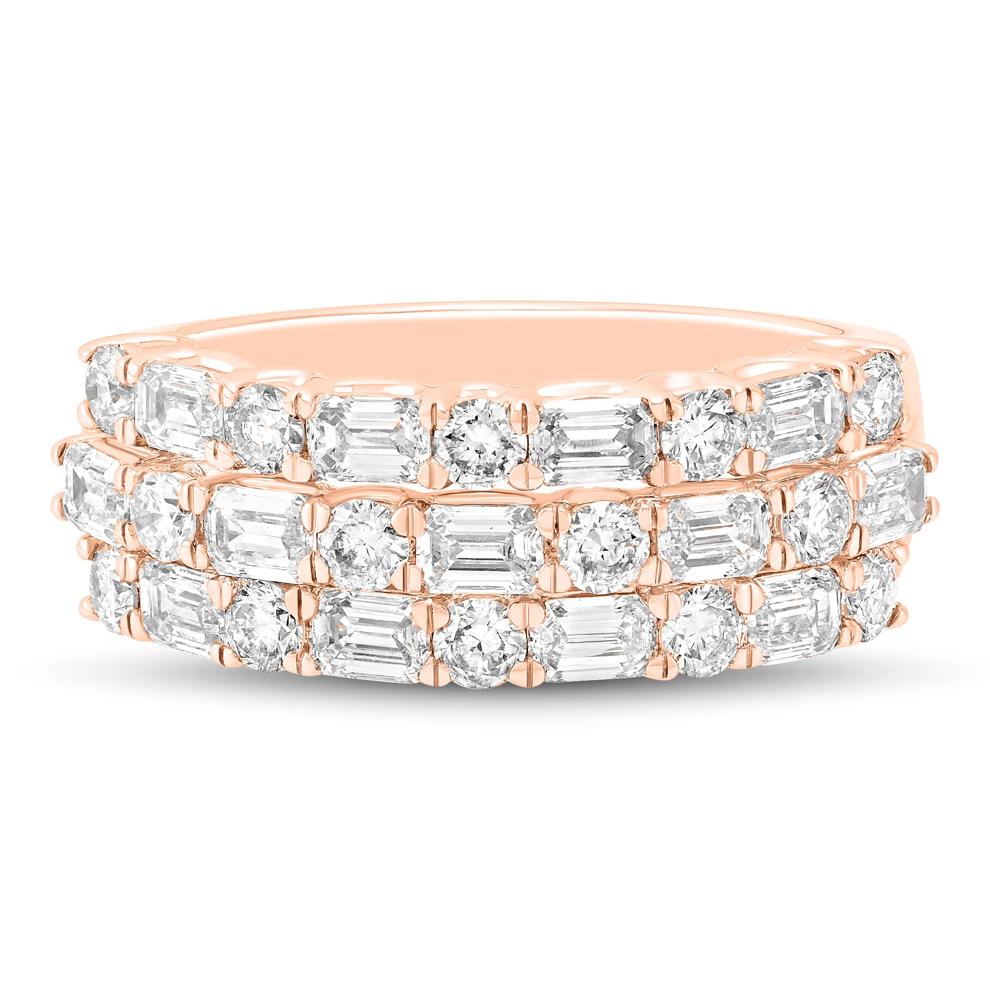Limited Edition Lab Grown Diamond Three-Row Band in 14K Rose Gold (2 ct. tw.) – Image 1 of 3