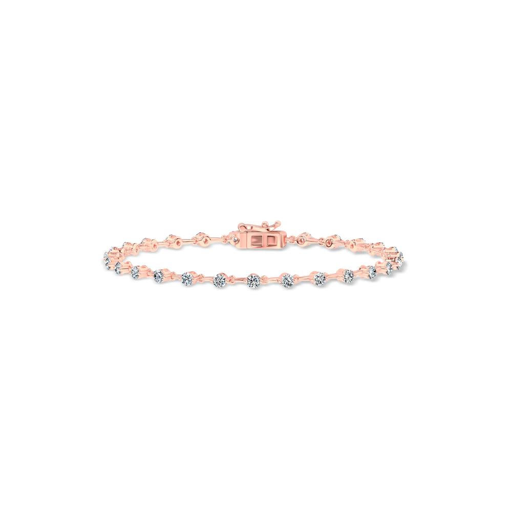 Lab Grown Diamond Sticks &amp; Stones Bracelet in 10K Rose &amp; White Gold (1 1/4 ct. tw.) – Image 1 of 2