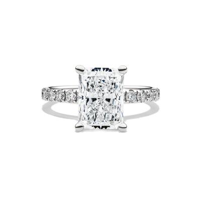 Lab Grown Diamond Radiant-Cut Engagement Ring in 14K White Gold (4 1/2 ct. tw.)