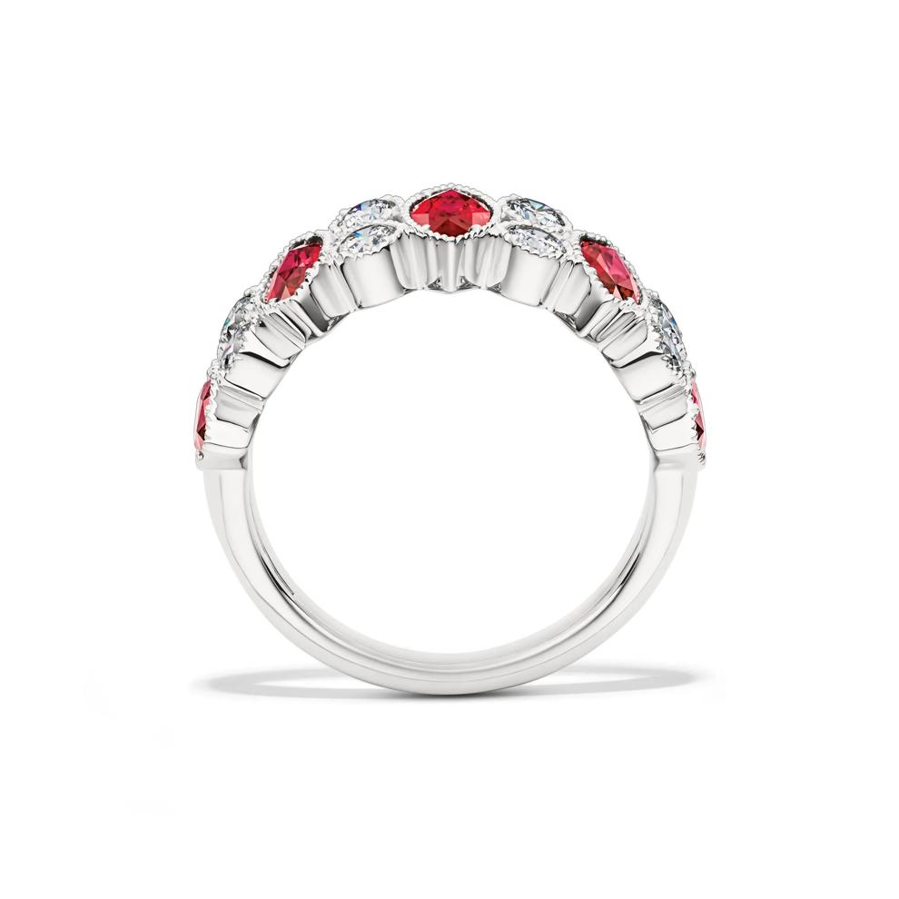 Ruby &amp; Diamond Band in 14K White Gold (5/8 ct. tw.) – Image 2 of 4