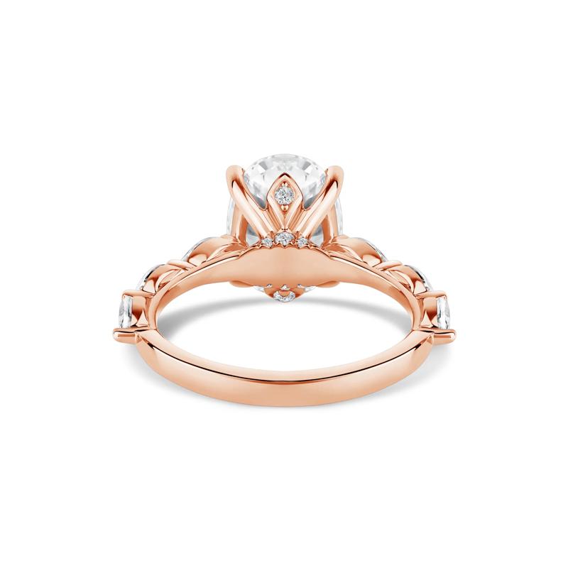 Lab Grown Oval Diamond Engagement Ring in 14K Rose Gold &#40;3 3/4 ct. tw.&#41; – Image 4 of 4