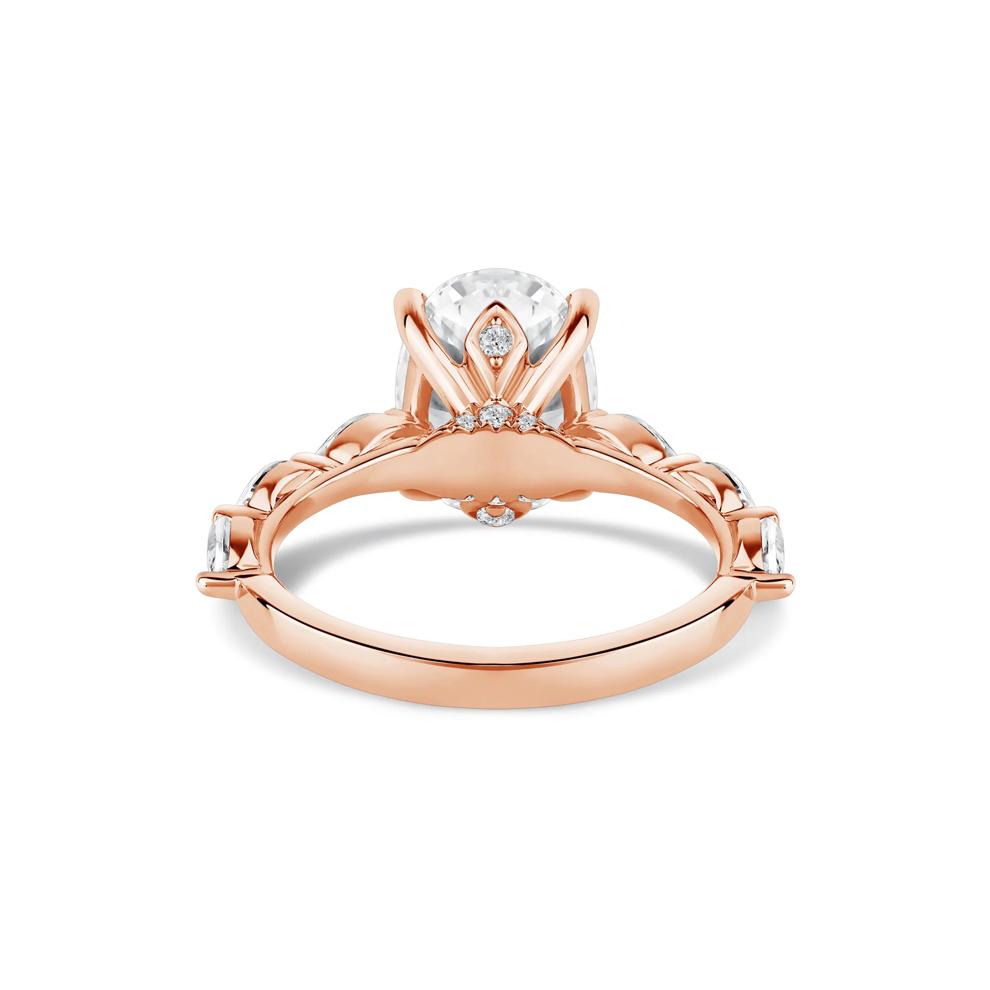Lab Grown Oval Diamond Engagement Ring in 14K Rose Gold (3 3/4 ct. tw.) – Image 4 of 4