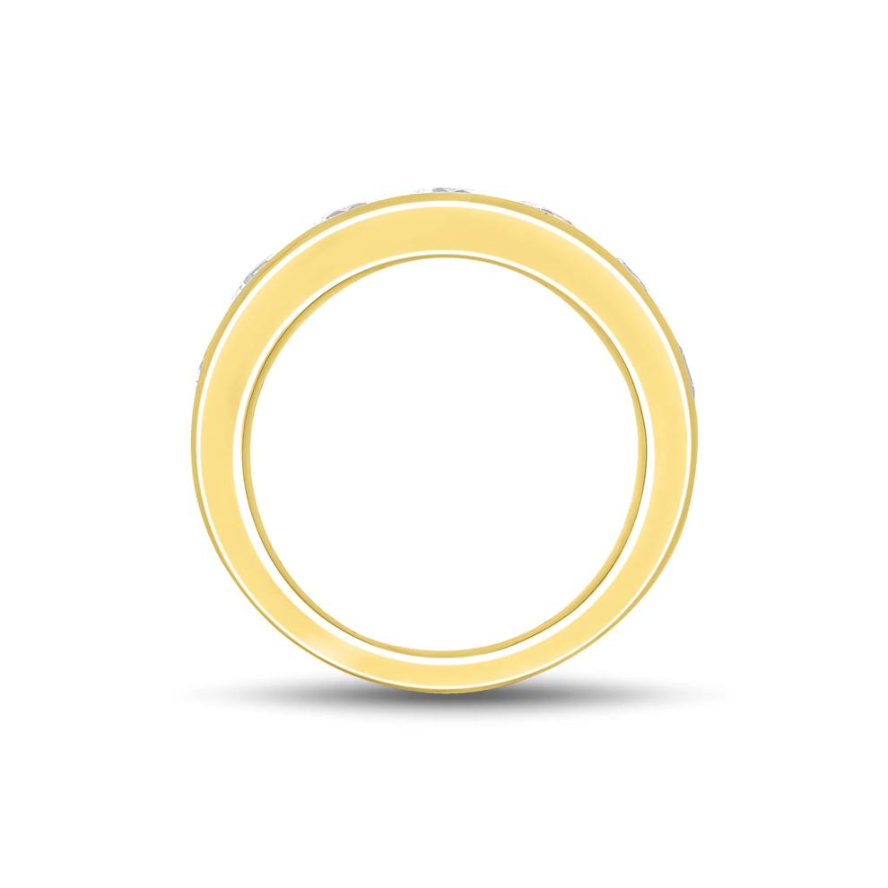 Men&rsquo;s Channel-Set Lab Grown Diamond Wedding Band in 10K Yellow Gold (3 ct. tw.) – Image 2 of 3