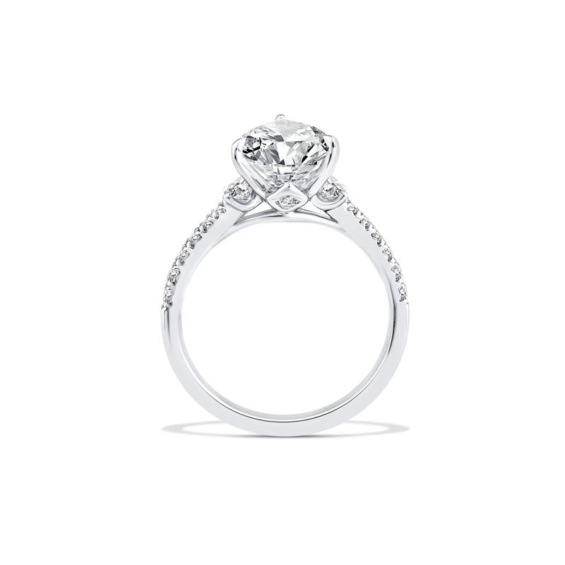 Lab Grown Pear-Shaped Diamond Engagement Ring in Platinum (3 3/8 ct. tw.) – Image 2 of 3