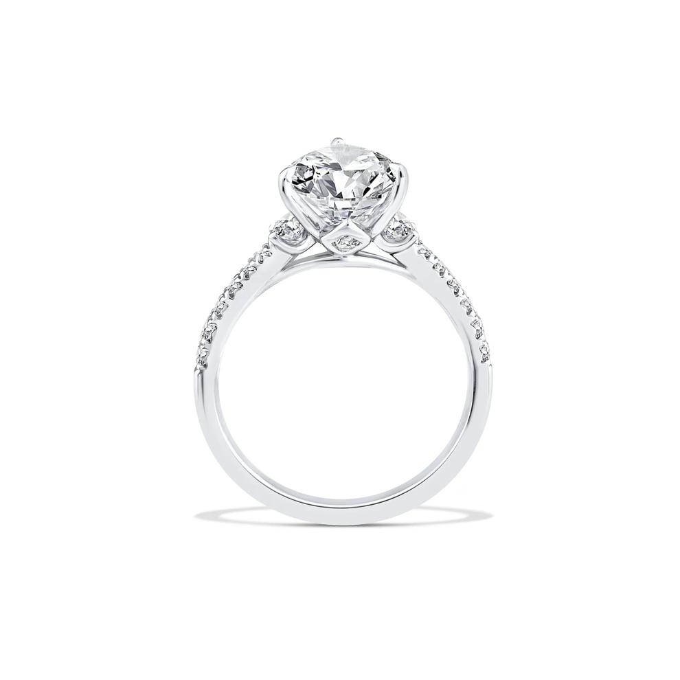 Lab Grown Pear-Shaped Diamond Engagement Ring in Platinum (3 3/8 ct. tw.) – Image 2 of 3