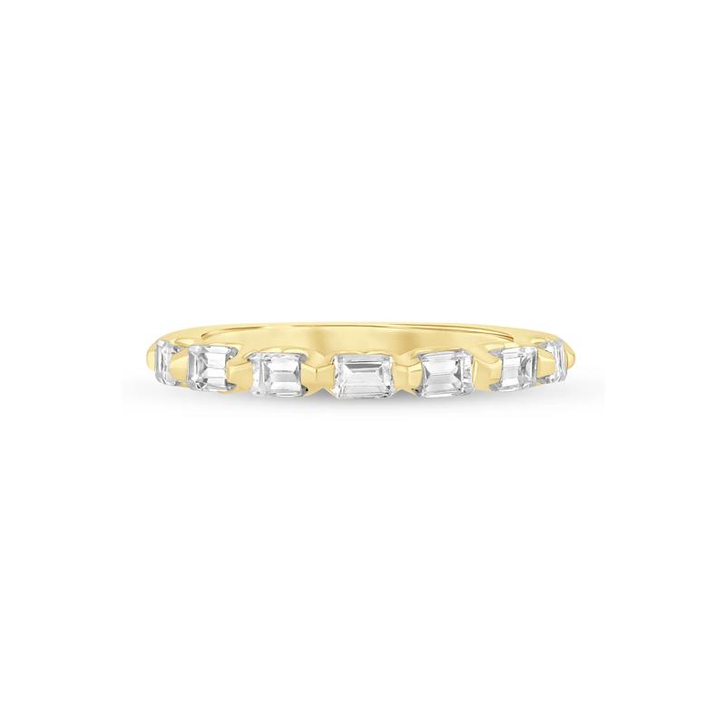 Lab Grown Diamond Emerald-Cut Shared Prong Anniversary Band in 14K Yellow Gold &#40;1 ct. tw.&#41; – Image 1 of 3