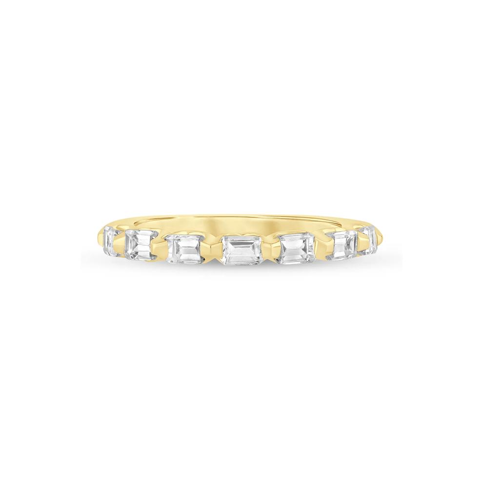 Lab Grown Diamond Emerald-Cut Shared Prong Anniversary Band in 14K Yellow Gold (1 ct. tw.) – Image 1 of 3