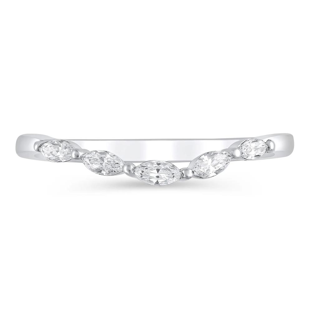 Lab Grown Diamond Contour Band in 14K White Gold (1/5 ct. tw.) – Image 1 of 4