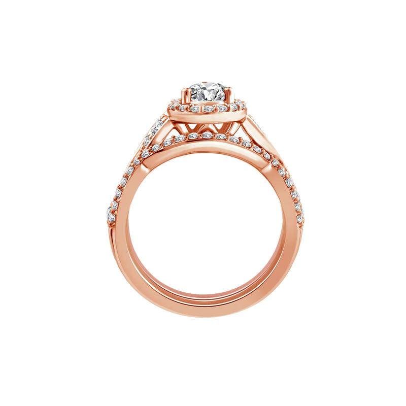 Lab Grown Diamond Pear-Shaped Engagement Ring in 10K Rose Gold (1 1/3 ct. tw.) – Image 2 of 3