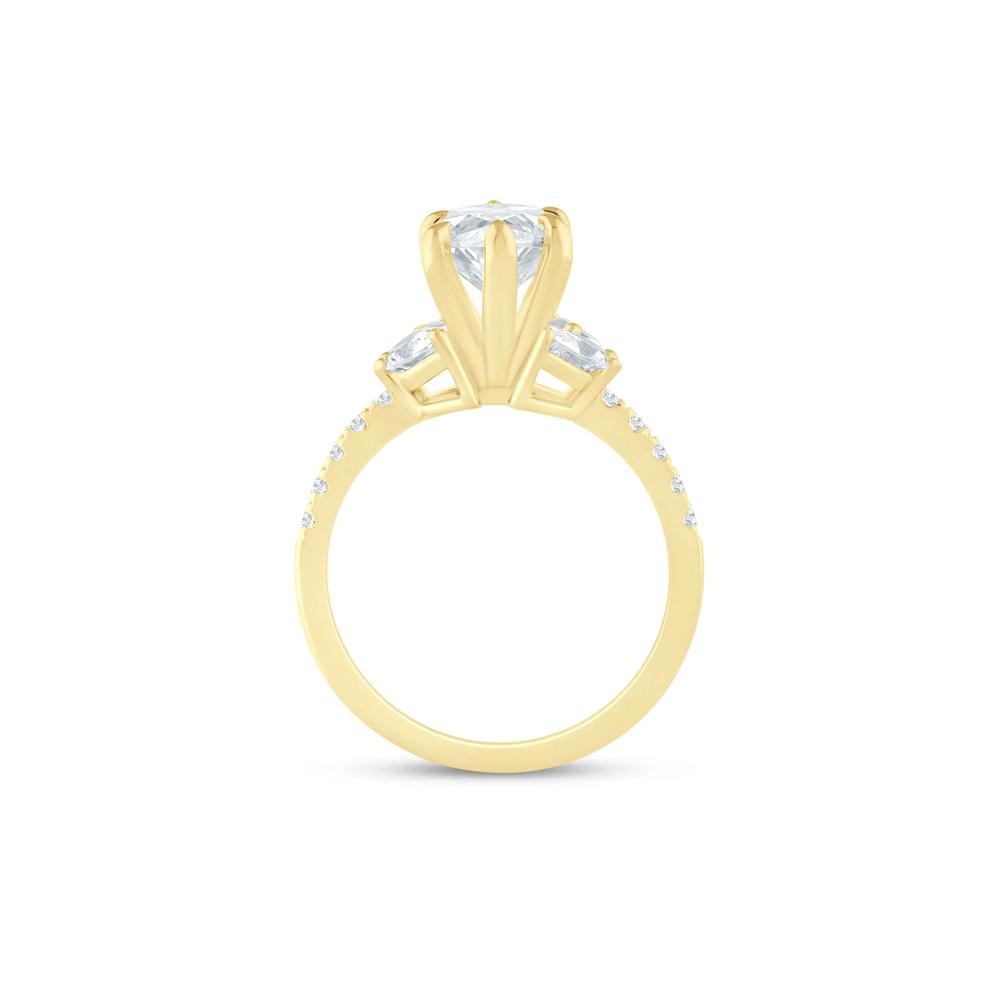 Lab Grown Diamond Marquise Engagement Ring in 14K Yellow Gold (3 5/8 ct. tw.) – Image 2 of 3