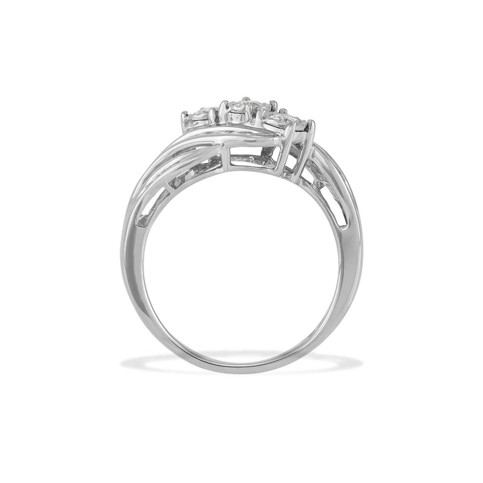 Diamond Three-Stone Engagement Ring in 10K White Gold (1/2 ct. tw.) – Image 3 of 4