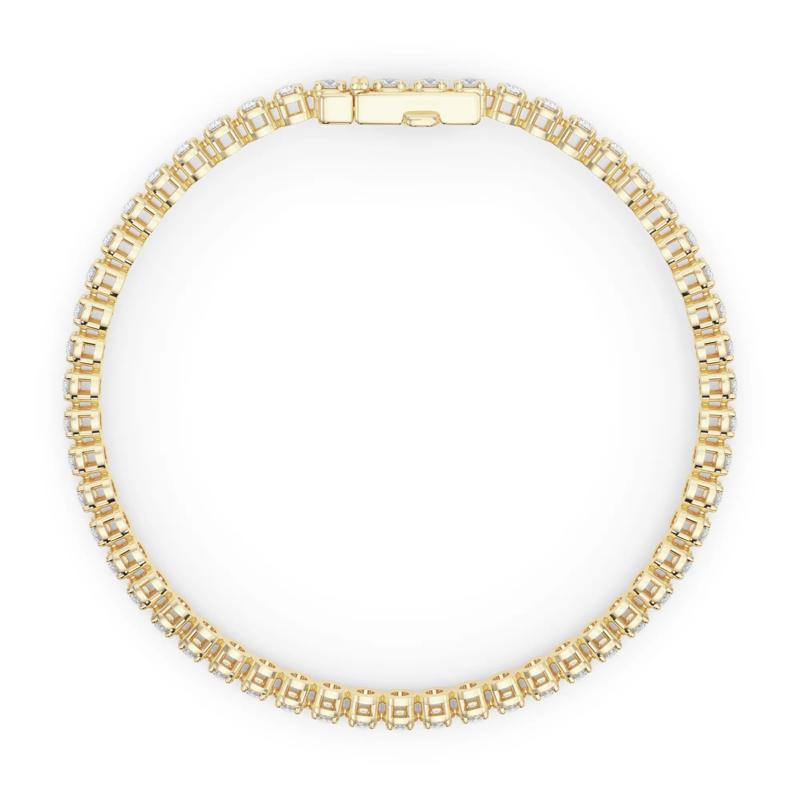 Diamond Tennis Bracelet in 10K Yellow Gold (4 ct. tw.) – Image 2 of 4