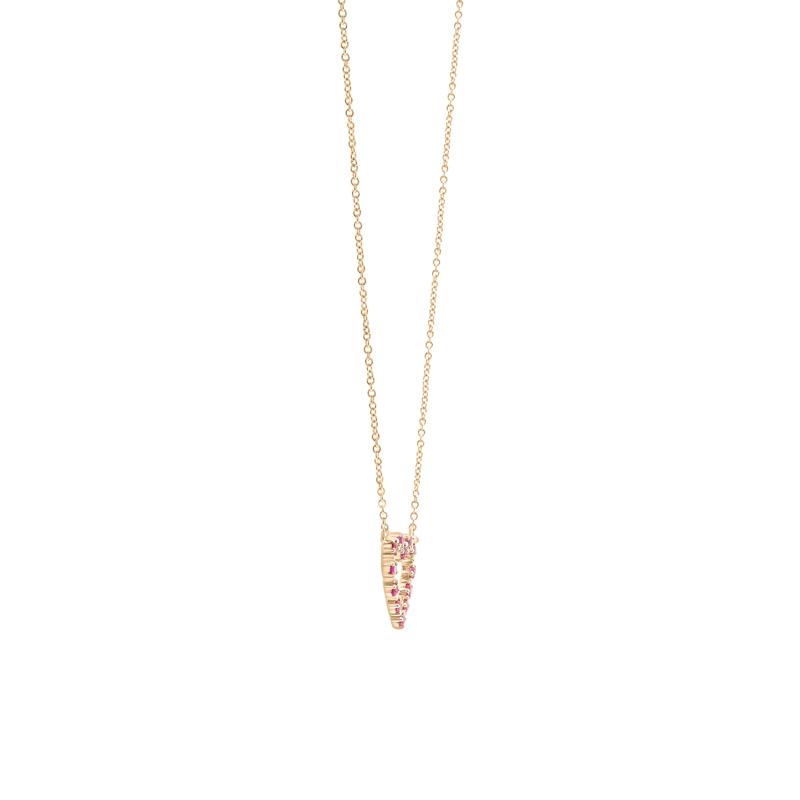 Ruby Open Heart Pendant in 10K Yellow Gold – Image 2 of 4