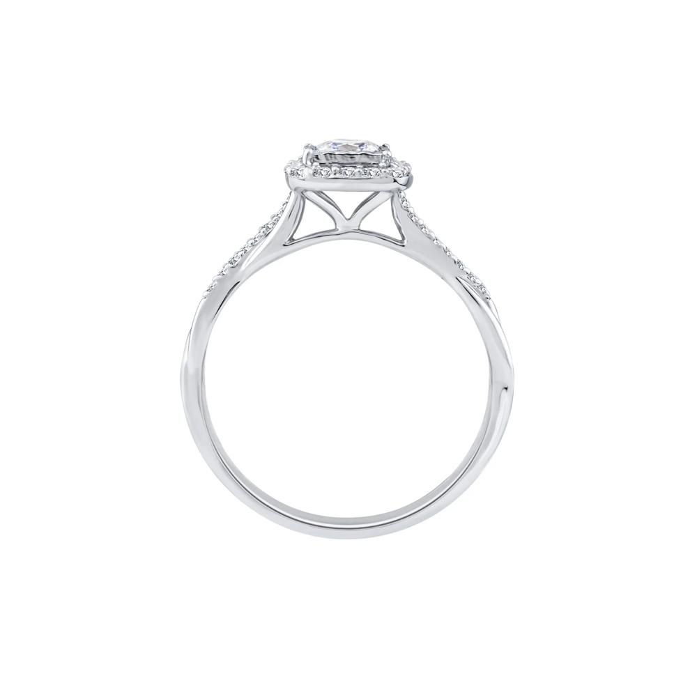 Lab Grown Diamond Princess-Cut Halo Promise Ring in 10K White Gold (1/2 ct. tw.) – Image 2 of 3