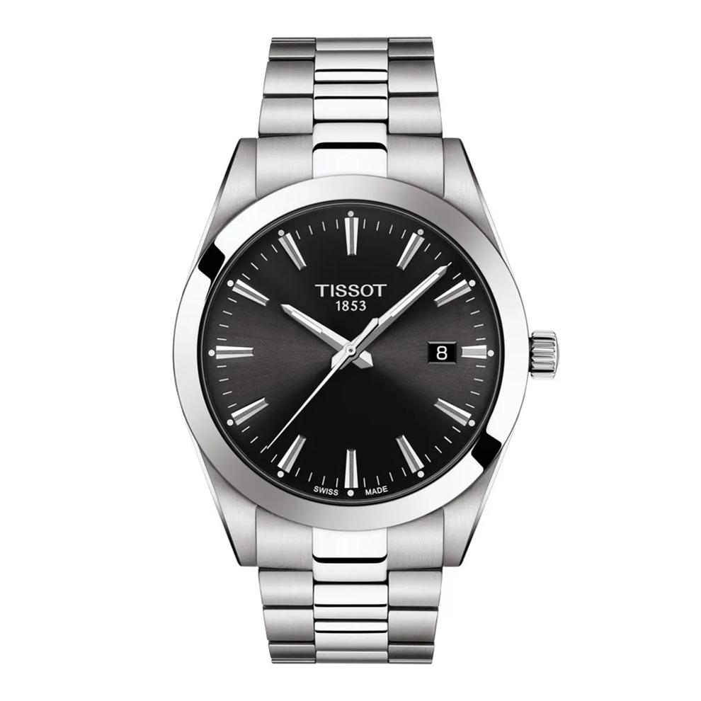 Gentleman Black Men&rsquo;s Watch in Stainless Steel, 40mm – Image 1 of 2