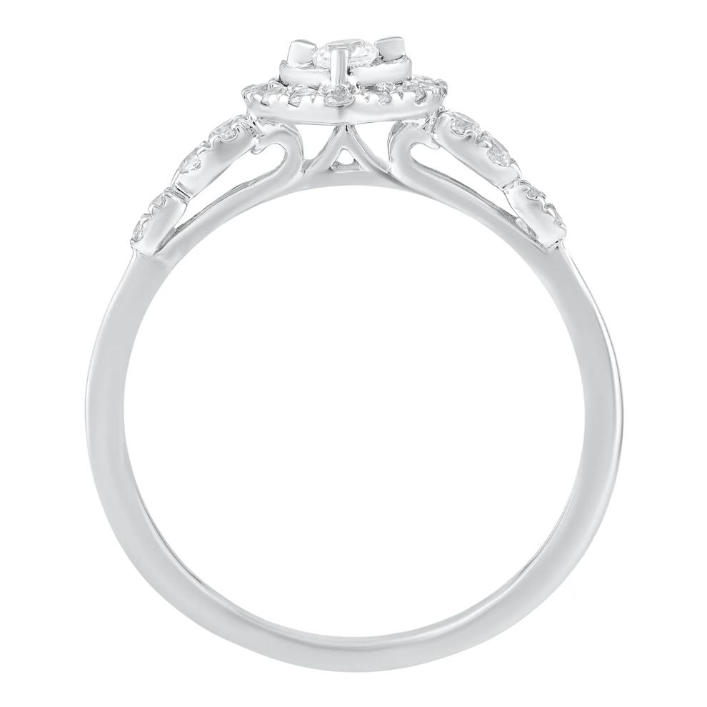 Heart Diamond Promise Ring in 10K White Gold (1/4 ct. tw.) – Image 2 of 3