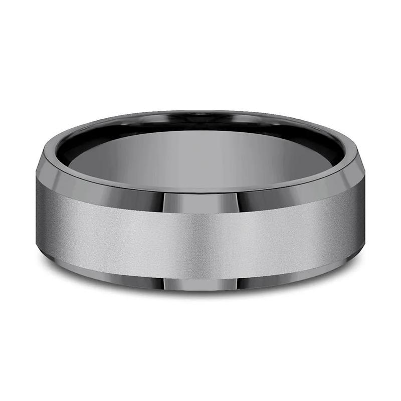 Men&#39;s Sandblast Finish Band in Tantalum, 7MM – Image 1 of 3