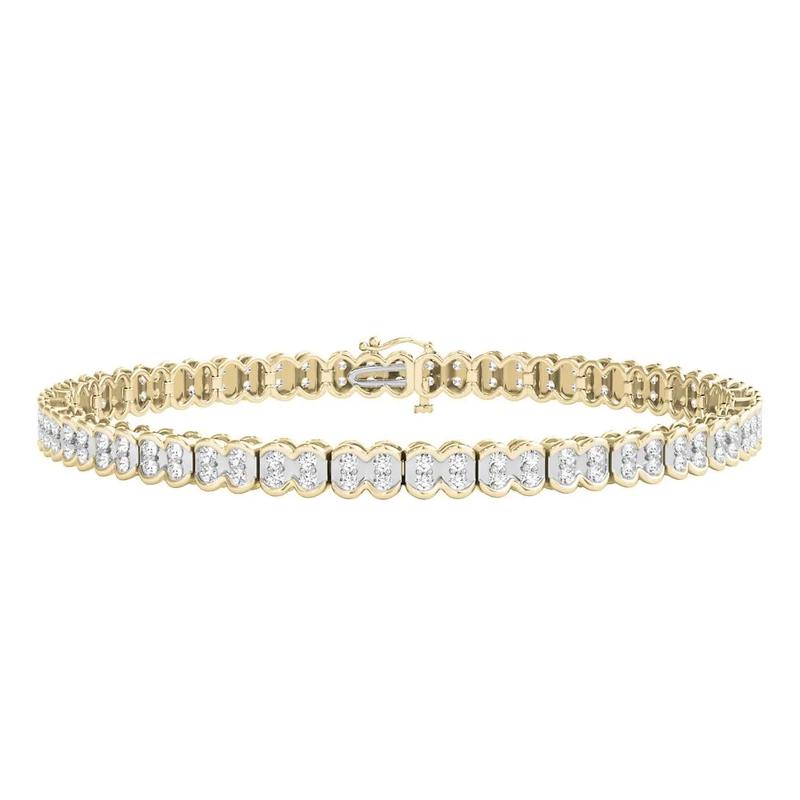 1 ct. tw. Diamond Bracelet in 10K Yellow Gold – Image 1 of 1