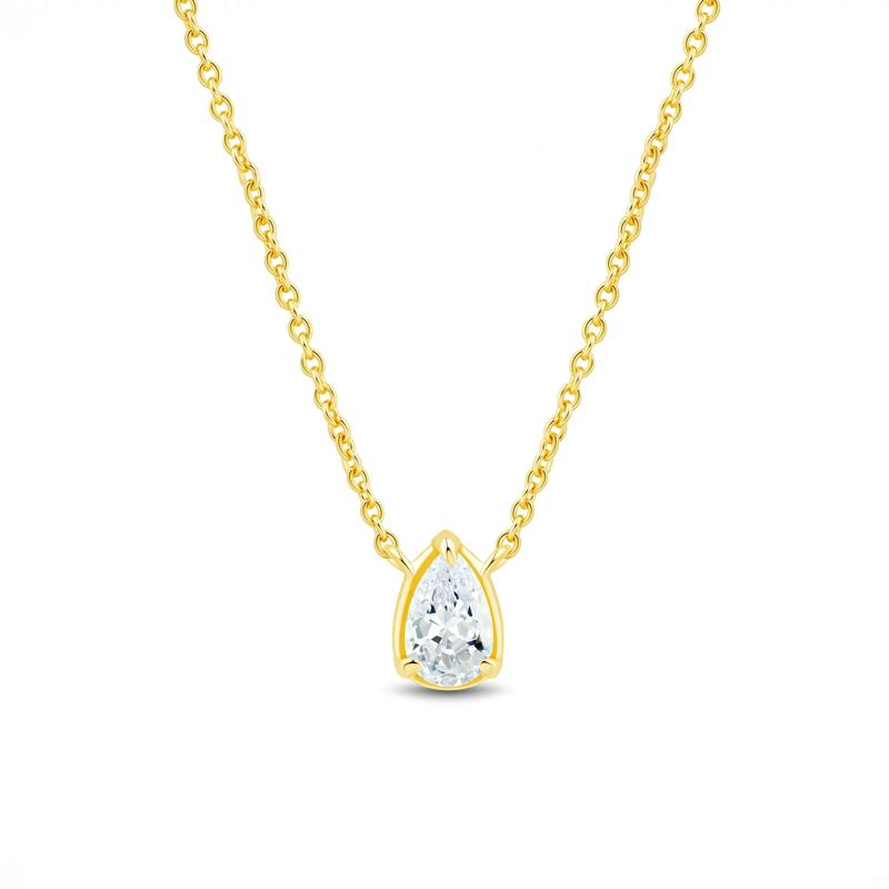 Lab Grown Diamond Pear-Shaped Box Set in Vermeil &#40;1/2 ct. tw.&#41; – Image 4 of 8