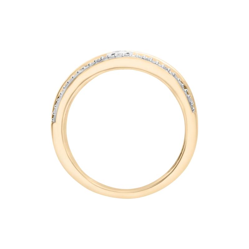 Diamond Crossover Ring in 10K Yellow Gold &#40;1/4 ct. tw.&#41; – Image 2 of 5