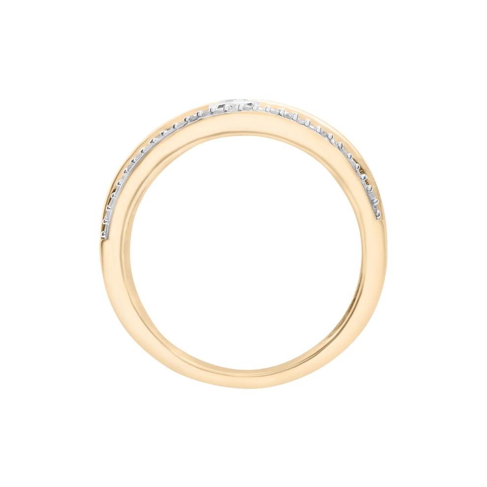 Diamond Crossover Ring in 10K Yellow Gold (1/4 ct. tw.) – Image 2 of 5