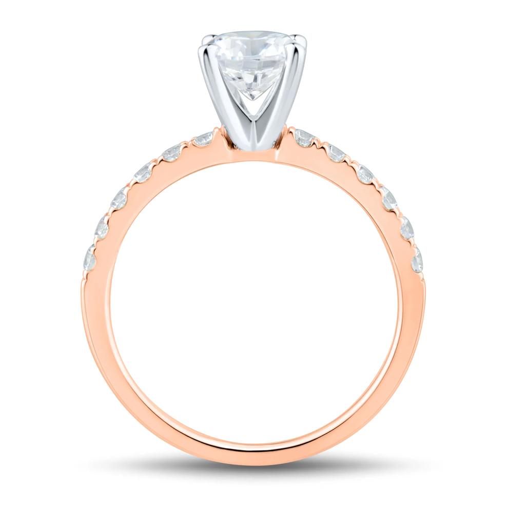 Lab Grown Diamond Semi-Mount Engagement Ring in 14K Rose and White Gold (1/3 ct. tw.) (Setting Only) – Image 3 of 6