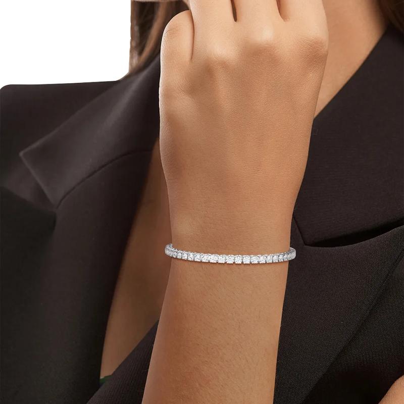 5 ct. tw. Diamond Tennis Bracelet in 10K White Gold – Image 5 of 5