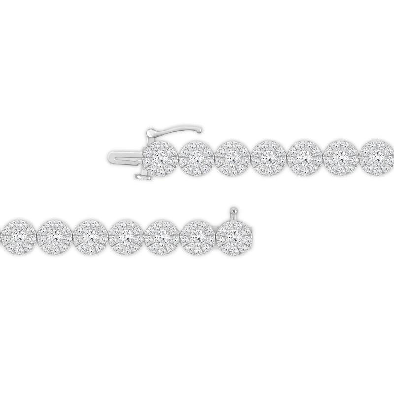 Lab Grown Diamond Cluster Bracelet in 14K White Gold &#40;7 ct. tw.&#41; – Image 3 of 3
