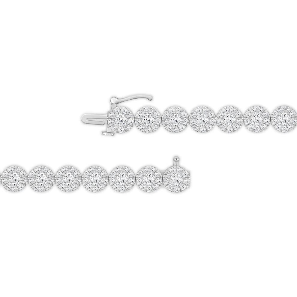 Lab Grown Diamond Cluster Bracelet in 14K White Gold (7 ct. tw.) – Image 3 of 3