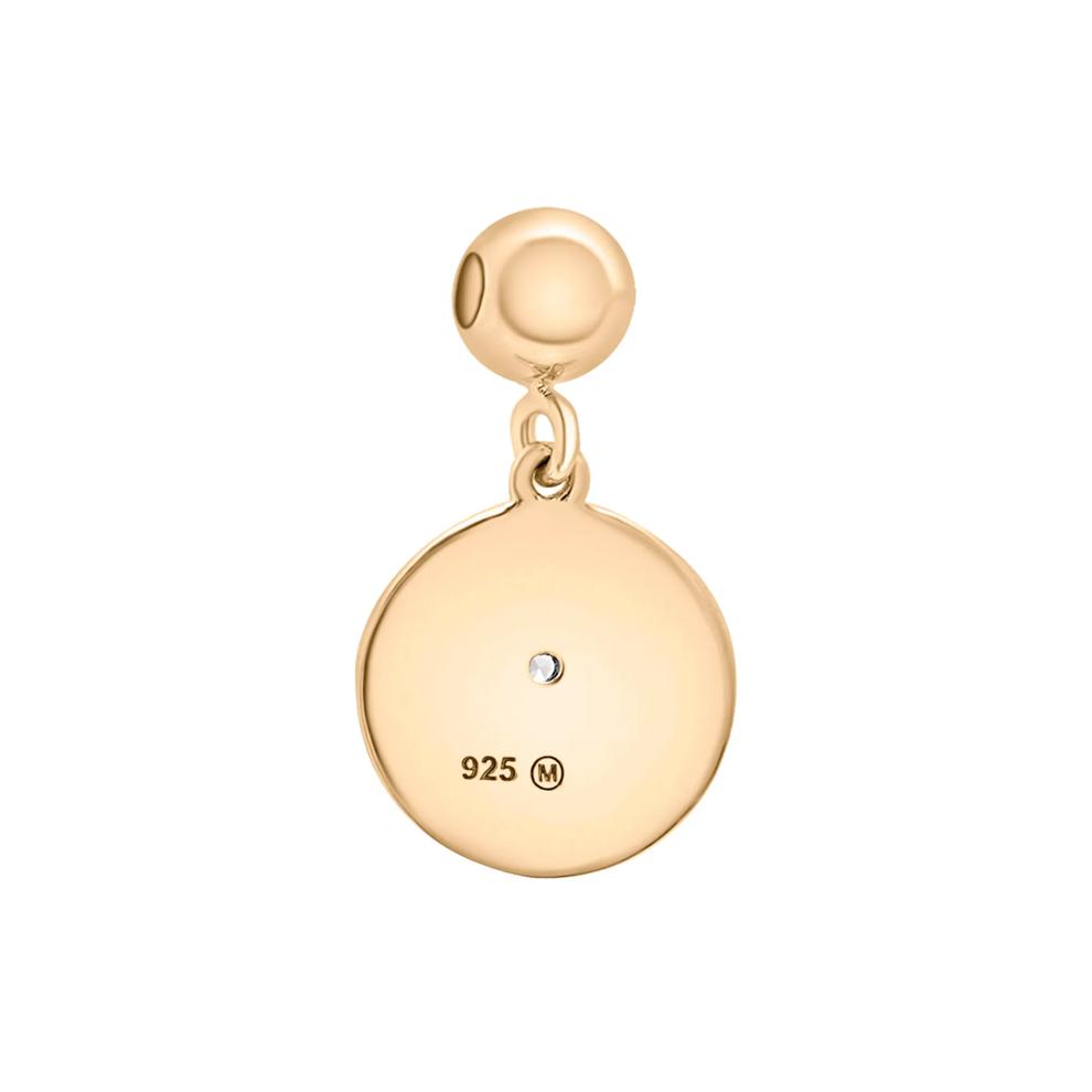 Diamond Accent Bee Disc Bead Charm in Vermeil – Image 3 of 3