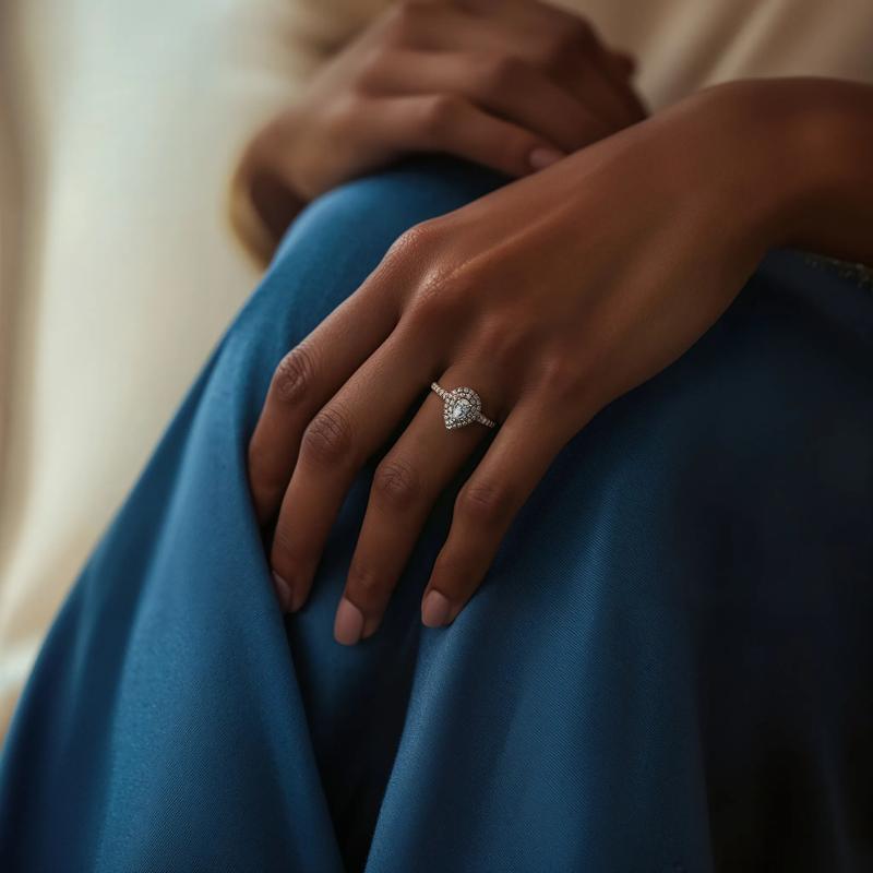 Pear-Shaped Diamond Engagement Ring in 14K White Gold &#40;1 ct. tw.&#41; – Image 4 of 4