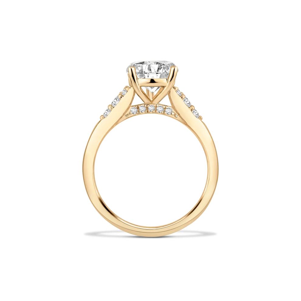 Lab Grown Diamond Pear-Shaped Center Engagement Ring in 14K Yellow Gold (2 3/4 ct. tw.) – Image 2 of 4