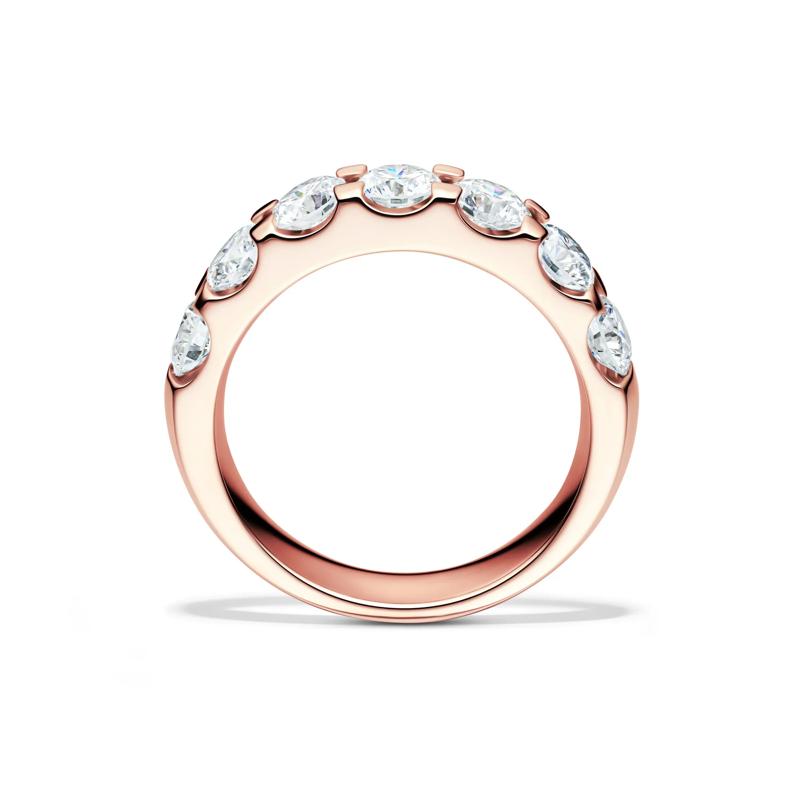  Lab Grown Diamond Seven-Stone Anniversary Band in 14K Rose Gold &#40;2 ct. tw.&#41; – Image 2 of 4