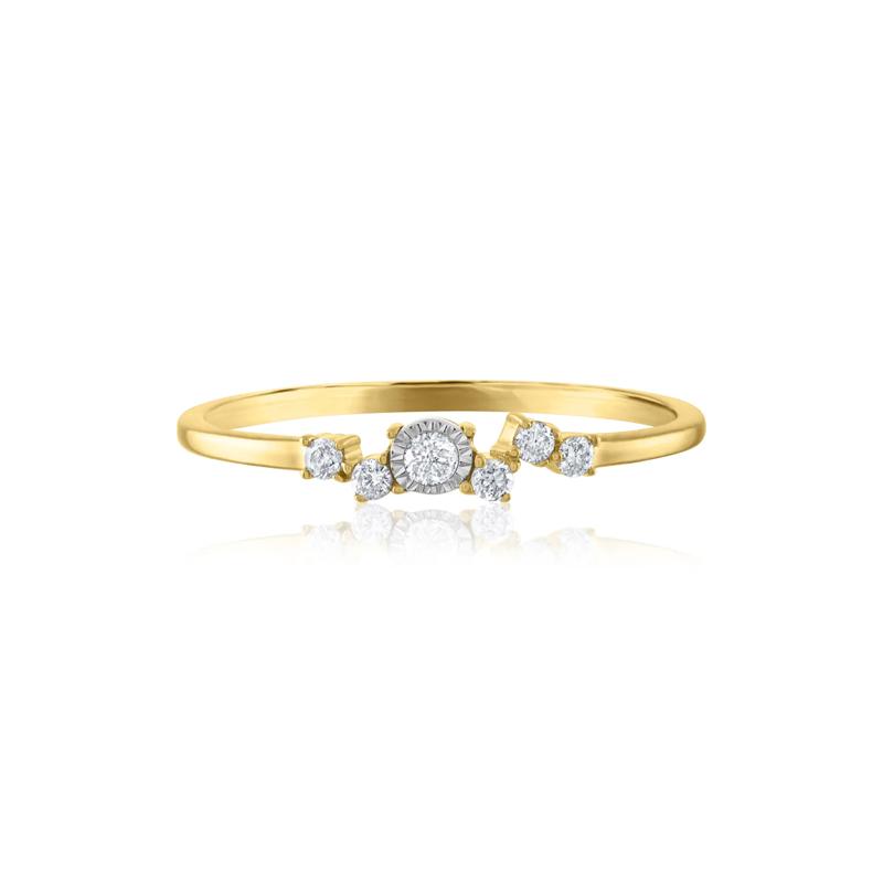 Diamond Ring in 14K Yellow Gold &#40;1/8 ct. tw.&#41; – Image 1 of 3