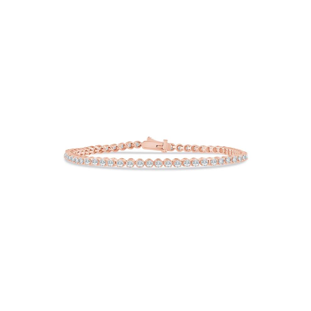Diamond Tennis Bracelet in 10K Rose Gold (3 ct. tw.) – Image 1 of 2