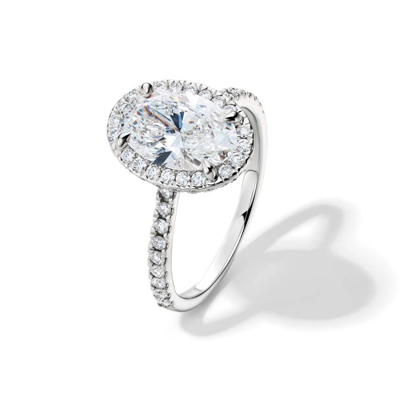 Perry Lab Grown Diamond Oval Engagement Ring in 14K White Gold &#40;2 5/8 ct. tw.&#41; – Image 4 of 6