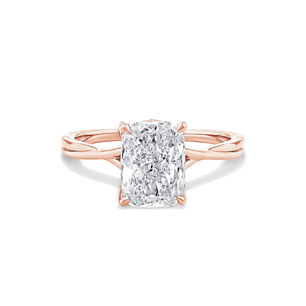 Lab Grown Diamond Elongated Cushion Engagement Ring in 18K Rose Gold (3 1/5 ct. tw.) – Image 1 of 4