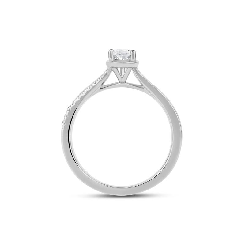 Pear-Shaped Diamond Engagement Ring in 14K White Gold &#40;5/8 ct. tw.&#41; – Image 2 of 4