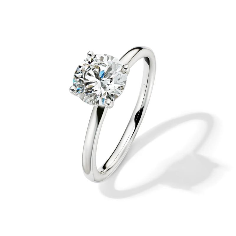 Lab Grown Diamond Solitaire Round Engagement Ring in Platinum &#40;1 1/2 ct.&#41; – Image 4 of 4