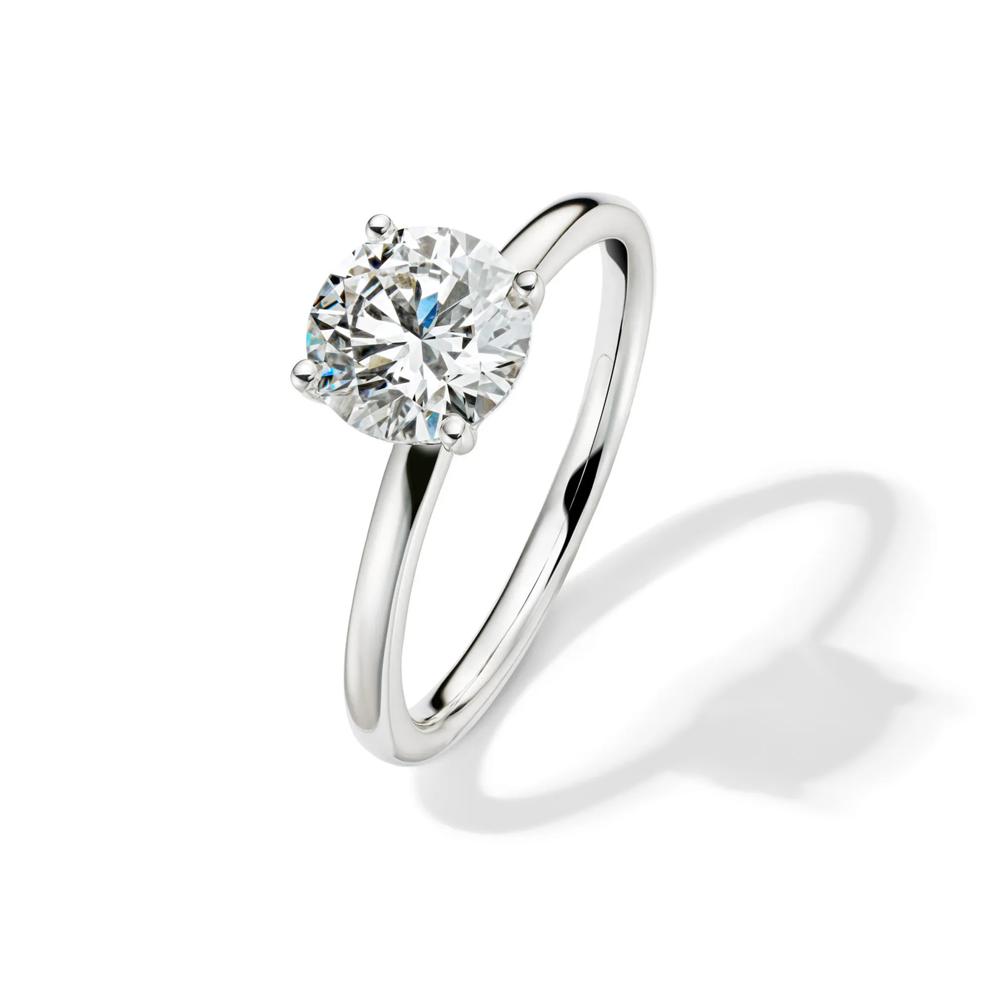 Lab Grown Diamond Solitaire Round Engagement Ring in Platinum (1 1/2 ct.) – Image 4 of 4