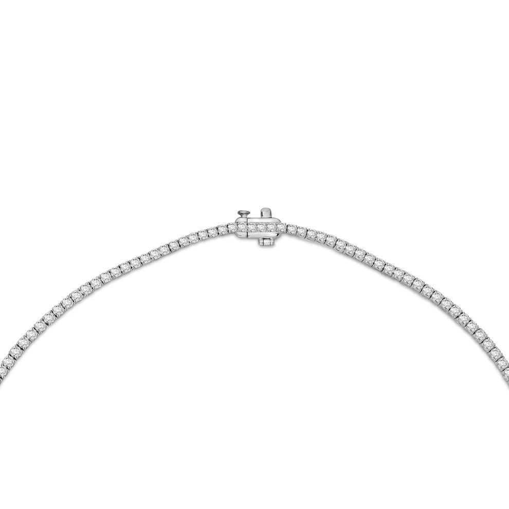 Lab Grown Diamond Pear-Shaped Drop Tennis Necklace in 14K White Gold (20 ct. tw.) – Image 3 of 3