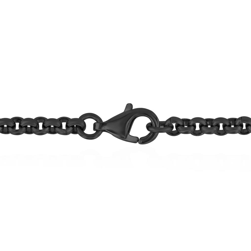 Men's Smokey Quartz Cross Pendant Necklace in Two-Tone Ion-Plated Stainless Steel – Image 3 of 3
