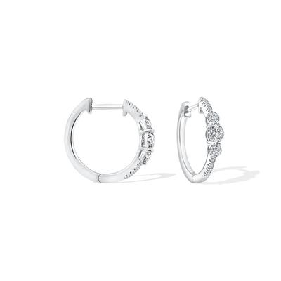Diamond Hoop Earrings in 10K White Gold (5/8 ct. tw.)