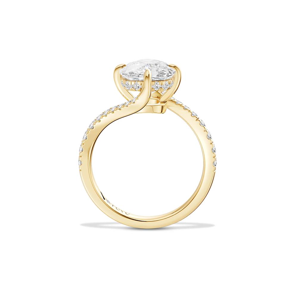 Serafina Lab Grown Diamond Engagement Ring in 14K Yellow Gold (3 3/8 ct. tw.) – Image 4 of 4