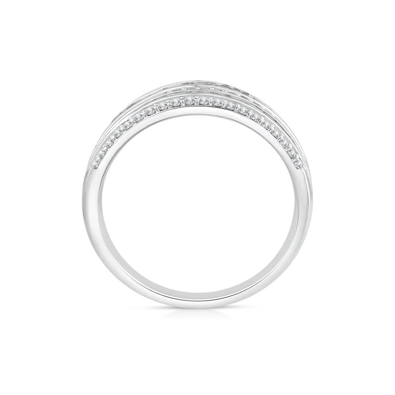 Round and Baguette Multi-Row Diamond Band in 14K White Gold &#40;3 ct. tw.&#41; – Image 3 of 3