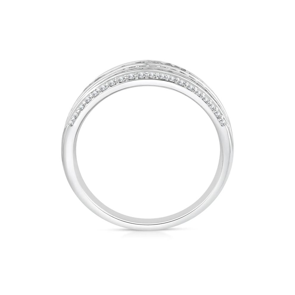 Round and Baguette Multi-Row Diamond Band in 14K White Gold (3 ct. tw.) – Image 3 of 3